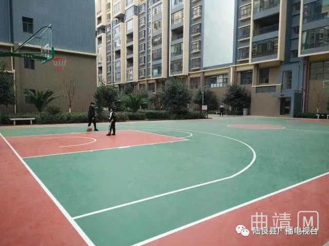 同乐街道首块硅PU篮球场beat365手机版官方网站在龙园小区建成正式投入使用